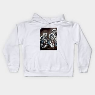 The Holy Family of Jesus - Alexandrian Iconographic Stories - By Amal Fomail Guirguis Kids Hoodie